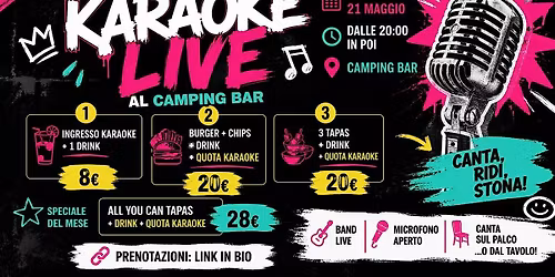 KARAOKE BAND LIVE al Camping bar