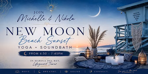 New Moon Beach Sunset Yoga + Soundbath