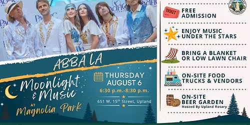 City Of Upland Moonlight & Music At Magnolia Park:  ABBA LA