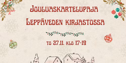 Jouluaskartelupaja Lepp\u00e4veden kirjastossa