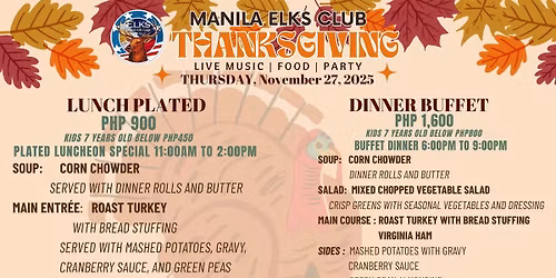 Manila Elks Club Thanksgiving Celebration