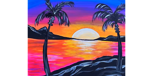Pink Beach Sunset - Paint and Sip in Orlando | Classpop!\u2122