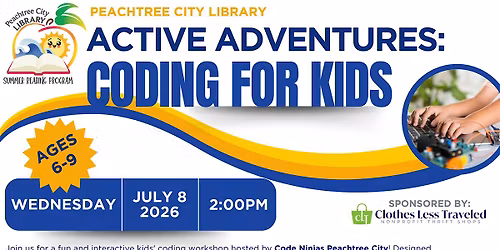Coding for Kids with Coding Ninja (Ages 6-9) 2pm
