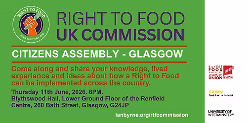 Right To Food UK Commission - Citizen's Assembly, Glasgow