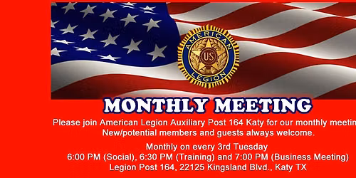 American Legion Post 164 Monthly Meeting