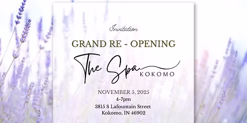 Grand Re-Opening at The Spa Kokomo