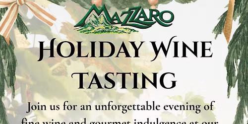 Holiday Wine Tasting 