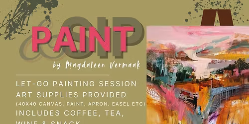 Paint & Sip:  Let Go, an abstract art session