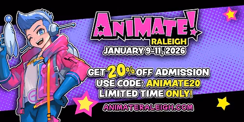 Join Us at Animate! Raleigh January 9-11, 2026