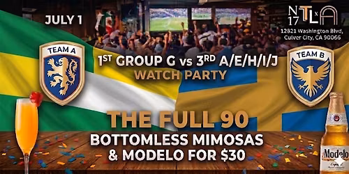 \u26bd 1st Group G vs 3rd A\/E\/H\/I\/J Watch Party \u2014 World Cup 2026 | N17 The Lane