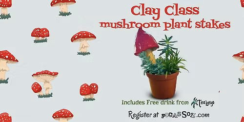 Clay Class - Mushroom Plant Stakes