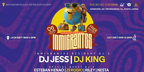 INMIGRANTE Vol. 15 | 2 STAGES | FREE ENTRY 