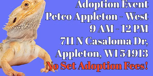 \ud83d\udc3e Name Your Fee Adoption Events at Petco Appleton West! \ud83d\udc0d\ud83d\udc22\ud83d\udc1f