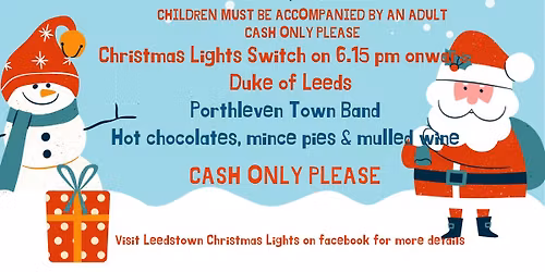 Leedstown Kids Christmas Disco & Christmas Lights Switch on 