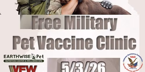 Free Military Pet Vaccine Clinic and Resource Expo