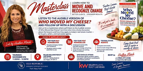 Real Estate Agents -Listen & Learn: Audible version of Who Moved My Cheese?