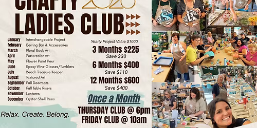 2026 Crafty Ladies Club- Registration Open