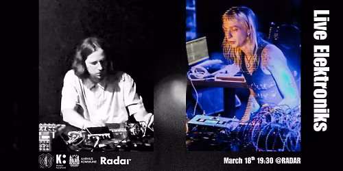 ALF Presents: Live Elektroniks with Jacob Eriksen + Julie \u00d8stengaard \/\/ RADAR
