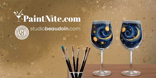 Paint Nite: Dreamy Stars Wine Glasses