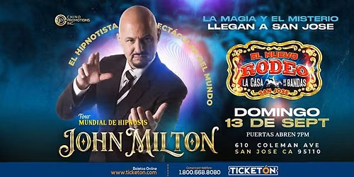 JOHN MILTON - MUNDIAL DE HYPNOSIS TOUR 2026