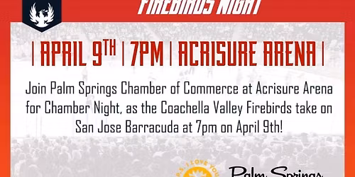 San Jose Barracuda at Coachella Valley Firebirds at Acrisure Arena