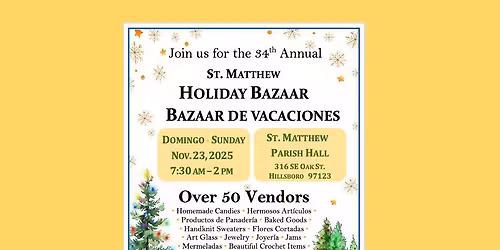 34th Annual St. Matthew Holiday Bazaar