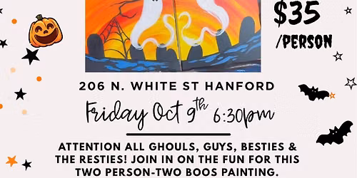 Date Night- Paint Night \u201cTwo Boos\u201d
