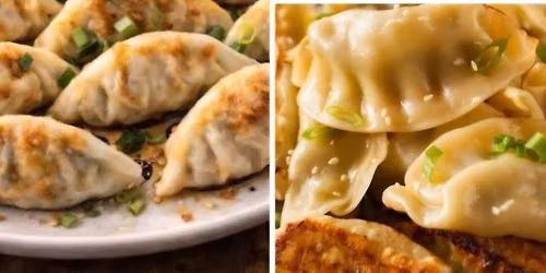 Pot stickers & egg rolls with Monica
