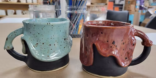 Drippy Pottery Mugs Class (set of 2!)