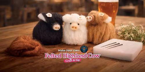 Needle Felted Highland Cow at Clear Skies - Montgomery County, MD