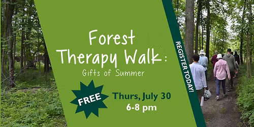 Forest Therapy Walk: Gifts of Summer - Register Today!
