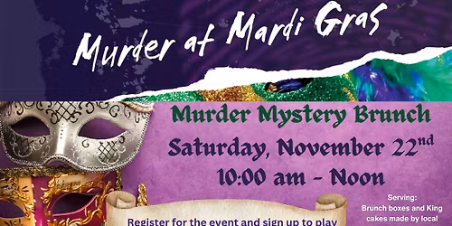 Murder at Mardi Gras: Murder Mystery Brunch