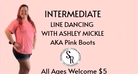 Line Dancing - Intermediate Dance with Ashley \/ All Ages Welcome $5