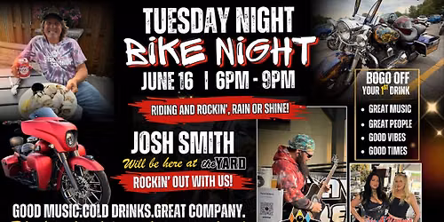 Tuesday Night Bike Night at The Yard!