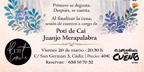 Cata con mucho cuento \u00b7 D\u00eda Internacional de la Narraci\u00f3n Oral \u00b7 C\u00e1diz