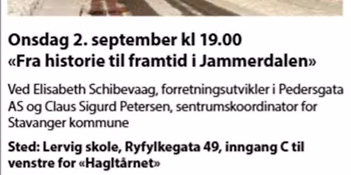 \u00abFra historie til framtid i Jammerdallen\u00bb