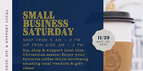 Shop Small Business Saturday at Rise & Grind Coffee Haus!