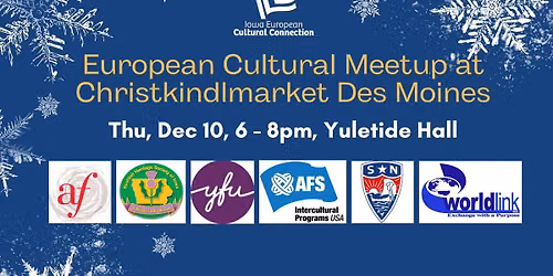 European Cultural Meetup at Christkindlmarket Des Moines