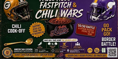 Falls Aces Fast Pitch Chili Wars Packer Game Fundraiser 
