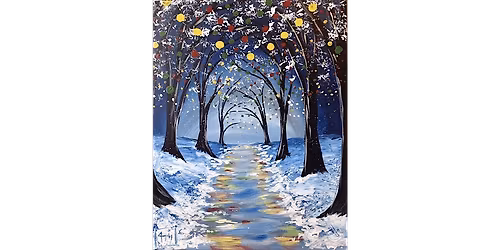 Sparkling Christmas Path - Paint and Sip in Houston | Classpop!\u2122