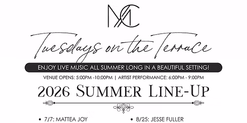 Tuesdays on the Terrace, Summer Music Series