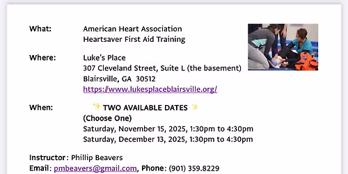 Heartsaver First Aid Training