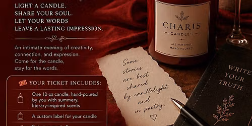 Wicks & Words A summer evening of scent, story, and soul.
