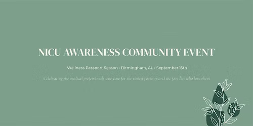 NICU AWARENESS MONTH COMMUNITY EVENT