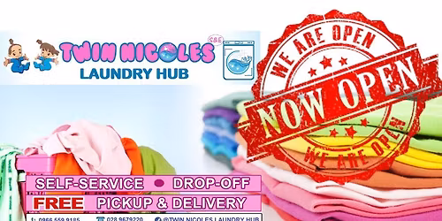 TWIN NICOLES LAUNDRY HUB NOW OPEN TO SERVE YOU