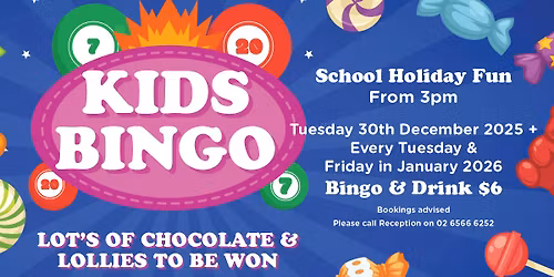 Kids Bingo | School Holiday FUN!