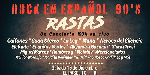 Rock en Espa\u00f1ol 90's por Rastas Retro - Lowbrow Palace