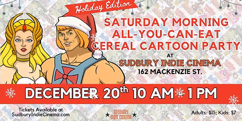 Saturday Morning All-You-Can-Eat Cereal Cartoon Party - Holiday Edition