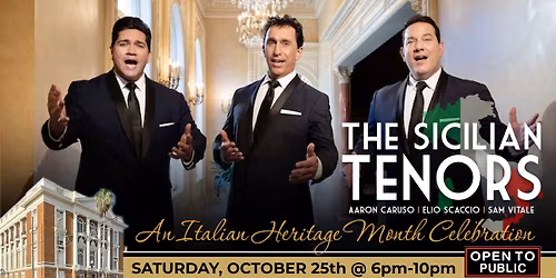 The Sicilian Tenors Live!  An Italian Heritage Month Celebration