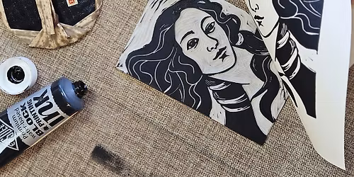 Lino Printmaking Class: Botticelli's Birth of Venus